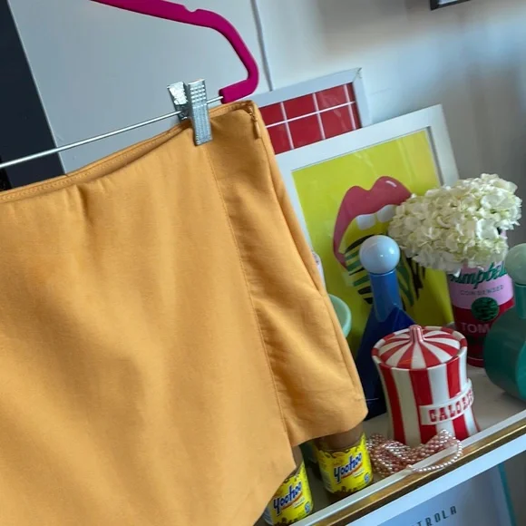 Zara size small skirt skort shorts tangerine orange - Picture 3 of 5